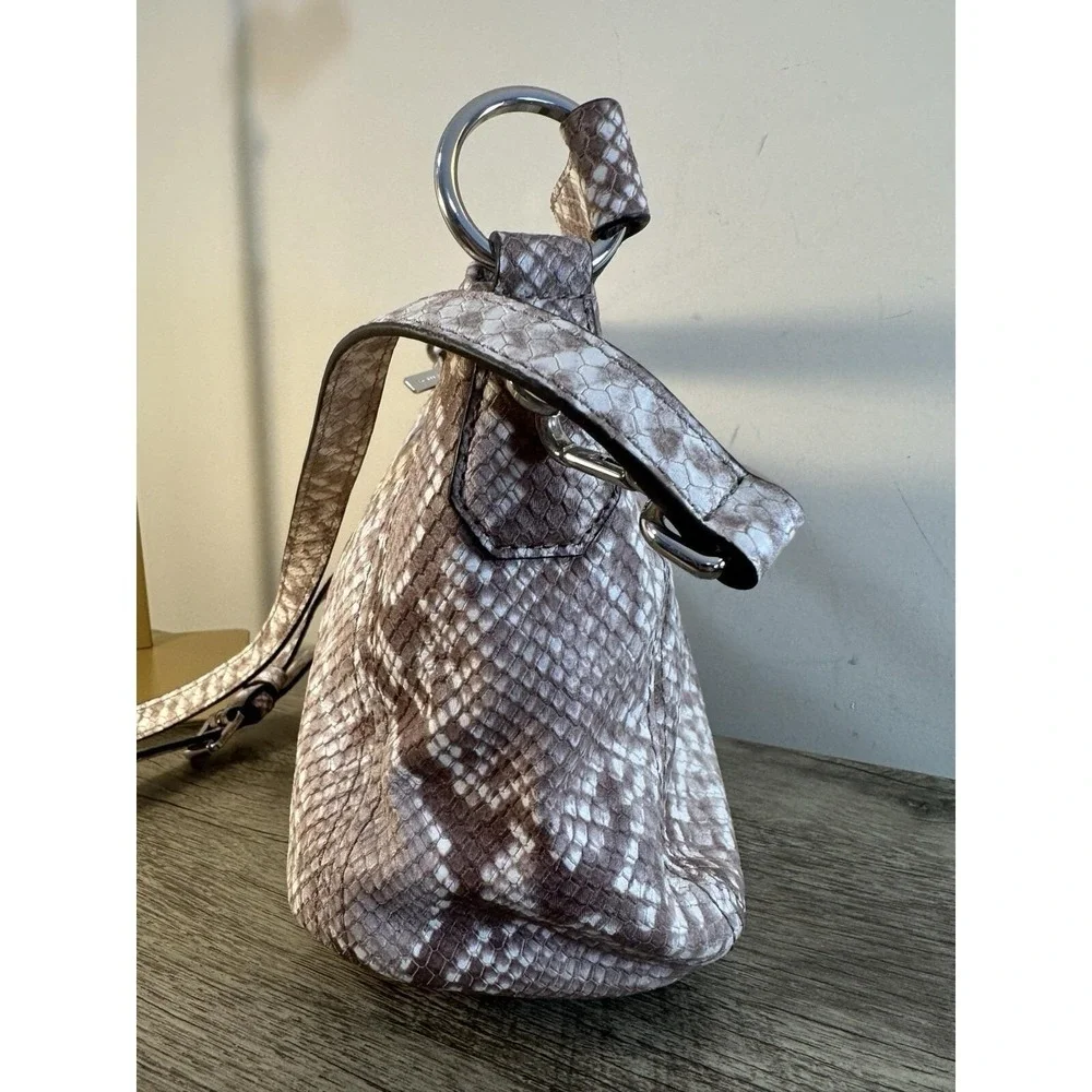 MICHAEL KORS Leather Python Snake Print‎ Shoulder Bag Purse Crossbody